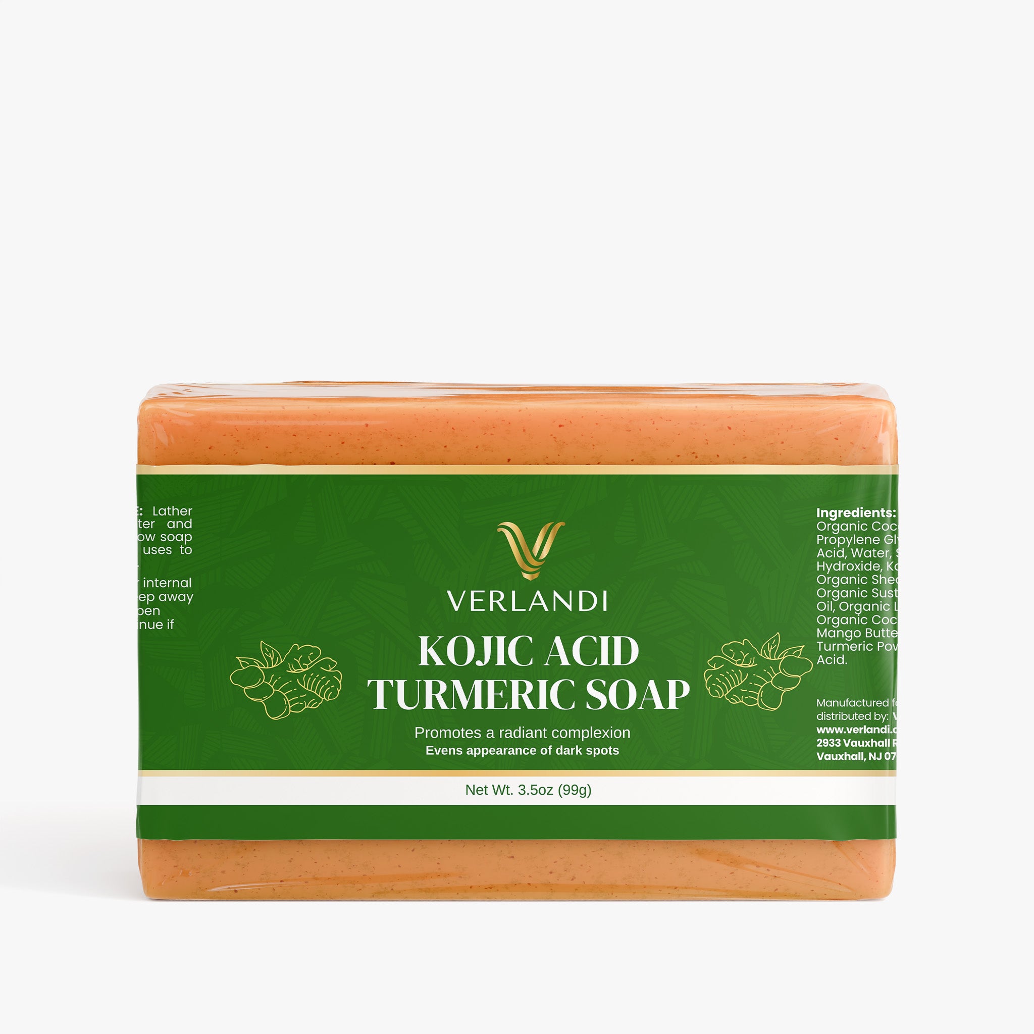Verlandi Kojic Acid & Turmeric Soap